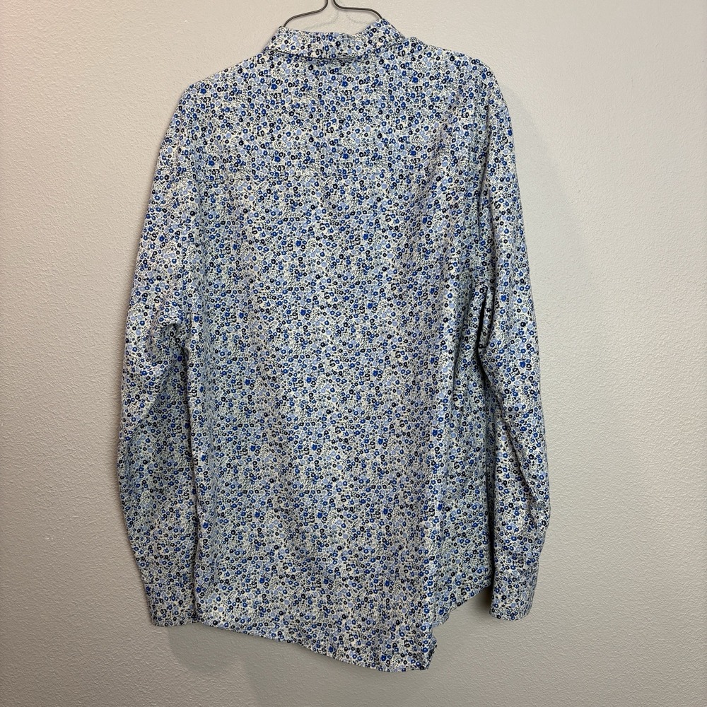Nick Graham Everywhere Floral Slim Fit Long Sleeve Button Up Shirt Men's Large - Picture 6 of 11